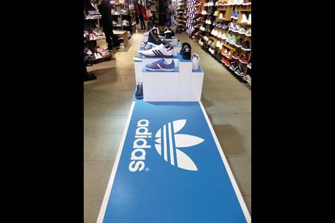 It's footwear department clearly marks out the brands